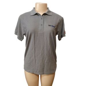 THE Shack Short Sleeve Polo Small ladies Grey Polyester Cotton